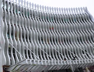 弧形鋁方通外牆 弧形鋁方通幕牆