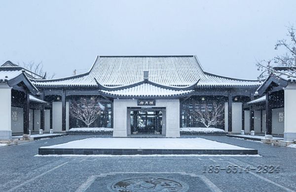 西安攬月府-仿古建築改造鋁窗花工程