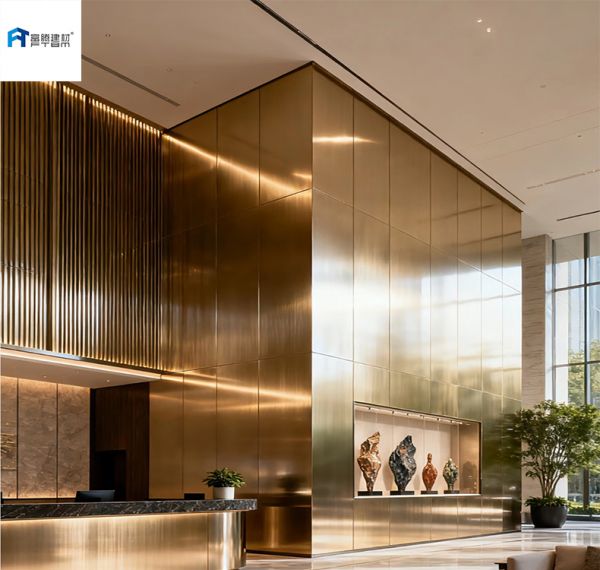 高級酒店-香檳金色陽極氧化鋁板